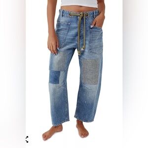 Free People
Women's Moxie Cotton Low-Slung Barrel Jean